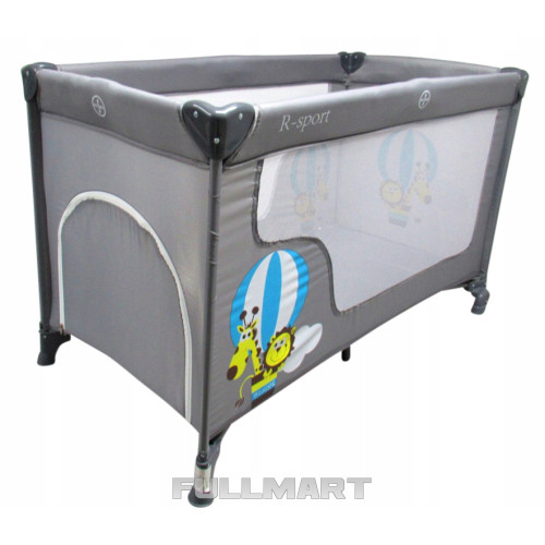 Детская кроватка складная манеж R-SPORT BED K1 серый